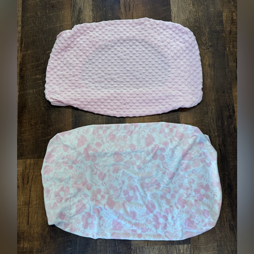 Cloud Island Soft Pink Changing Pad Covers